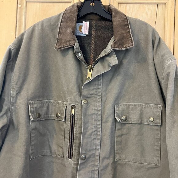 Carhartt Mens Vintage PB2321 Blanket Lined Canvas Jacket 2XL Tall Beige FA EXC - Picture 2 of 11
